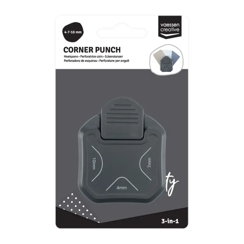 Meilensteinkarten Baby selber machen - Einfache Anleitung zum Basteln | Unsere kleine Bastelstube- DIY Bastelideen für Feste & Anlässe Vaessen Creative • 3-in-1 Eckenstanzer Graphite Small 4-7-10mm