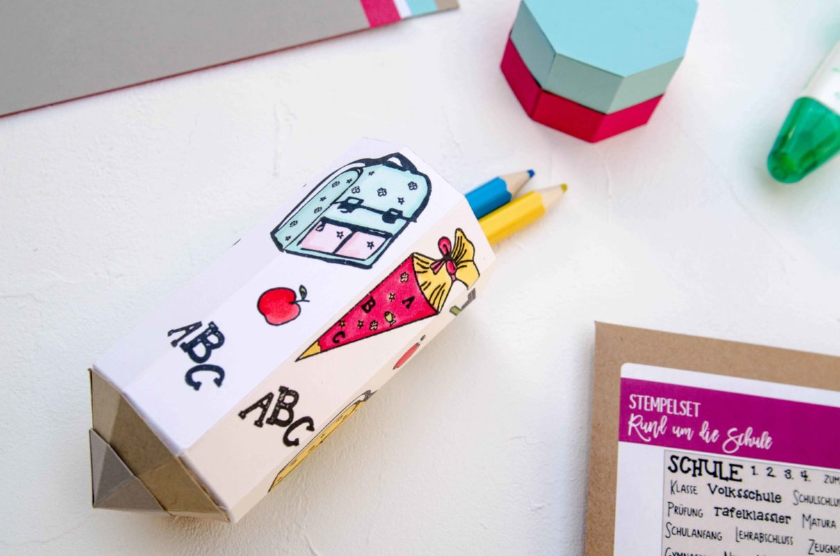 Süße Stiftebox zum Schulbeginn | Unsere kleine Bastelstube - DIY Bastelideen für Feste & Anlässe