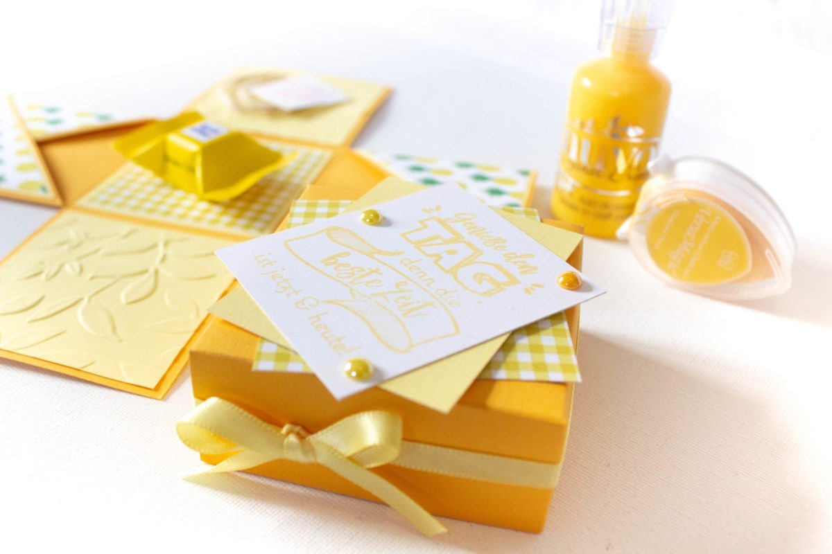 Explosionsbox zum Geburtstag | Unsere kleine Bastelstube- DIY Bastelideen für Feste & Anlässe Explosionsbox zum Geburtstag | Unsere kleine Bastelstube - DIY Bastelideen für Feste & Anlässe
