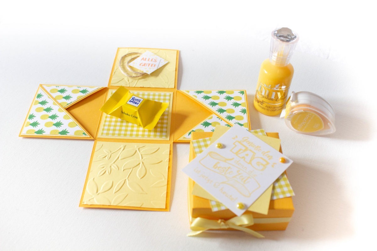 Explosionsbox zum Geburtstag | Unsere kleine Bastelstube- DIY Bastelideen für Feste & Anlässe Explosionsbox zum Geburtstag | Unsere kleine Bastelstube - DIY Bastelideen für Feste & Anlässe