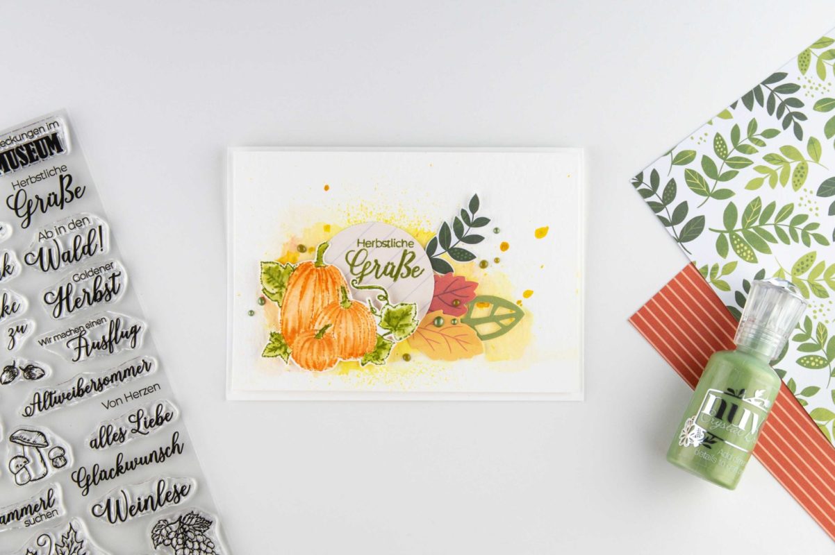 Herbstliche Aquarellkarte. | Unsere kleine Bastelstube- DIY Bastelideen für Feste & Anlässe Herbstliche Aquarellkarte. | Unsere kleine Bastelstube - DIY Bastelideen für Feste & Anlässe