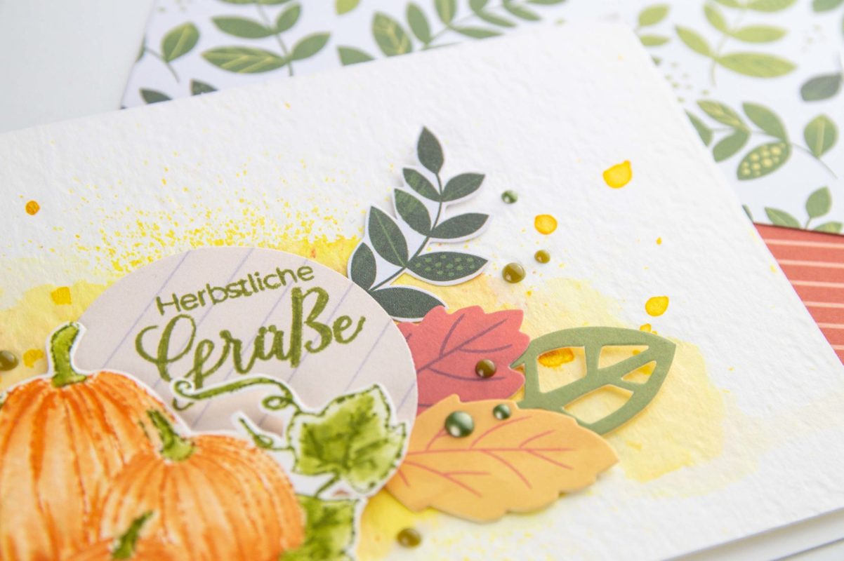 Herbstliche Aquarellkarte. | Unsere kleine Bastelstube- DIY Bastelideen für Feste & Anlässe Herbstliche Aquarellkarte. | Unsere kleine Bastelstube - DIY Bastelideen für Feste & Anlässe