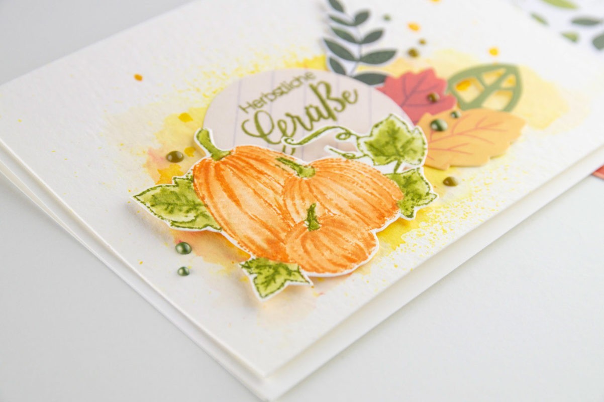 Herbstliche Aquarellkarte. | Unsere kleine Bastelstube- DIY Bastelideen für Feste & Anlässe Herbstliche Aquarellkarte. | Unsere kleine Bastelstube - DIY Bastelideen für Feste & Anlässe