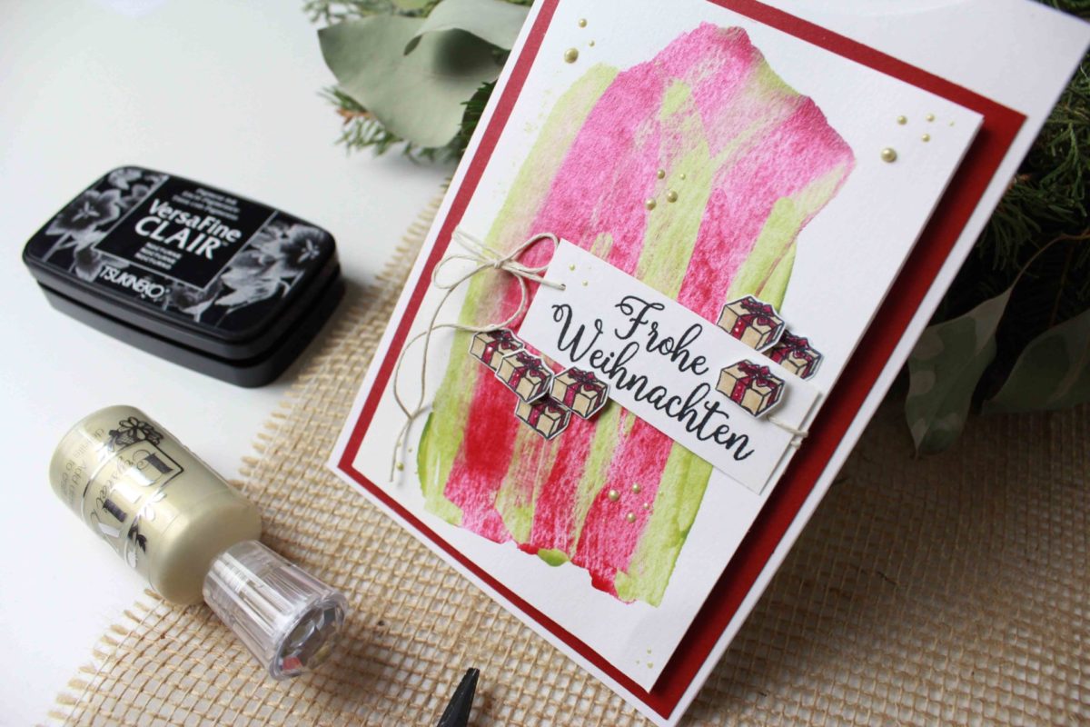 Weihnachtskarte mit Nuvo Drops