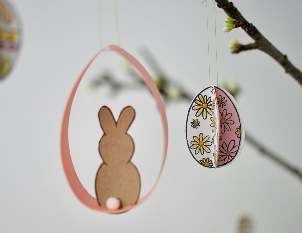 Ostertstrauch - Ostereier aus Papier | Unsere kleine Bastelstube- DIY Bastelideen für Feste & Anlässe osterstrauch-ostereier aus papier