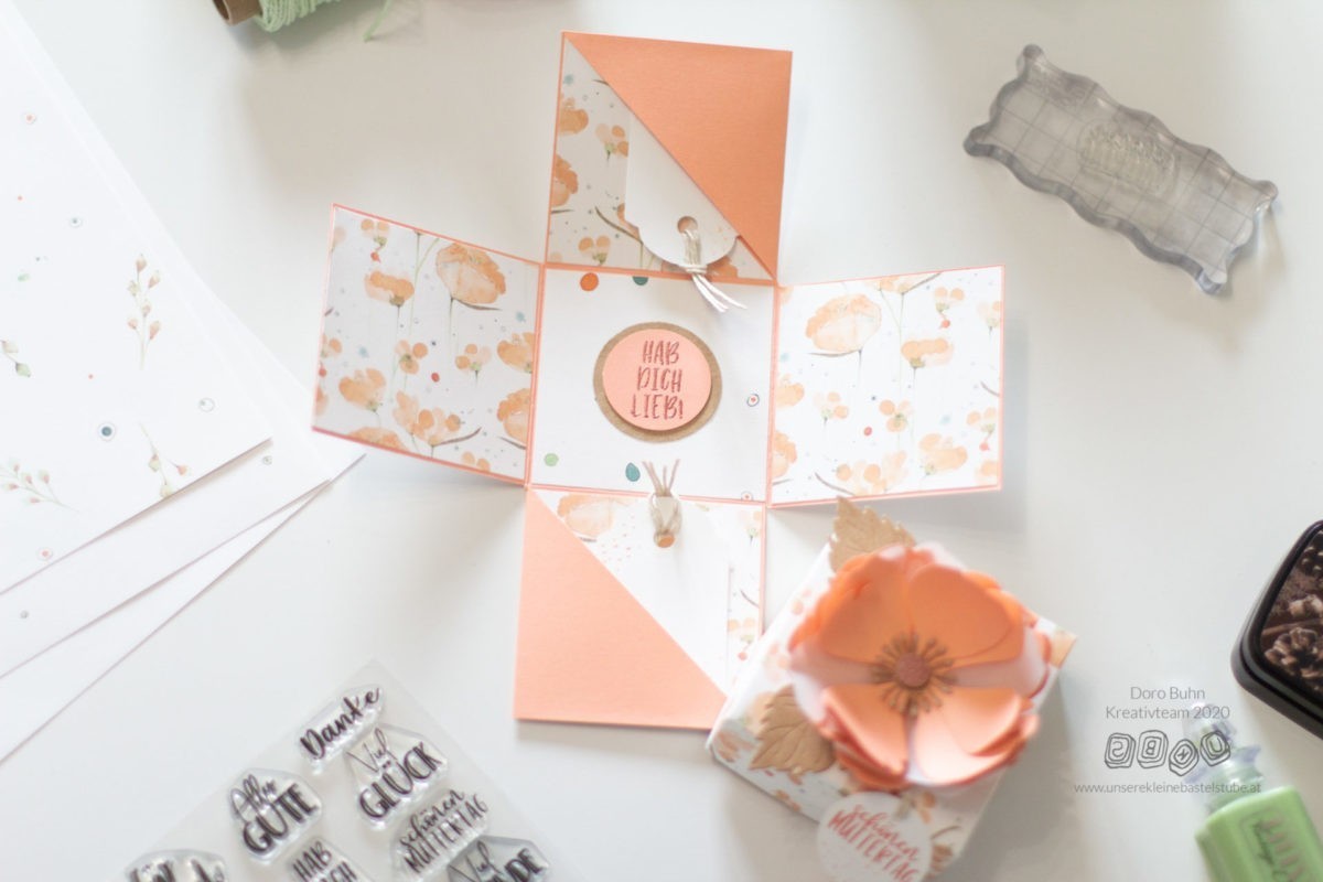DIY Muttertagsgeschenk - Explosionsbox | Unsere kleine Bastelstube- DIY Bastelideen für Feste & Anlässe DIY Muttertagsgeschenk - Explosionsbox
