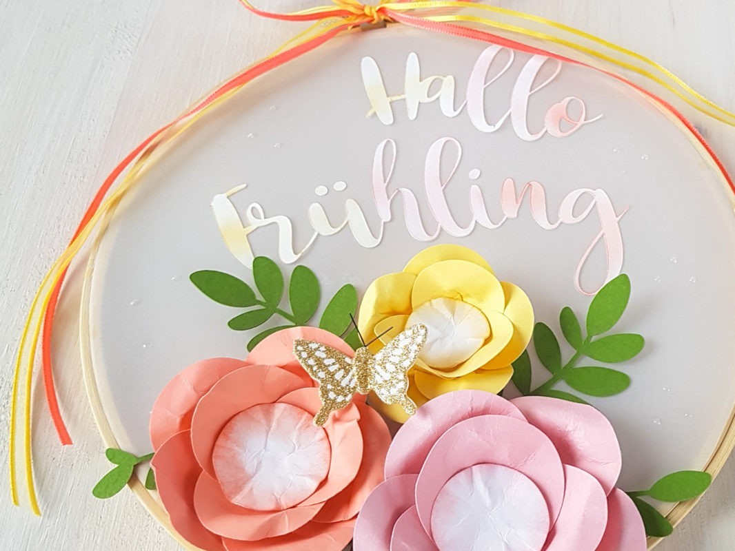 Blumige Stickrahmen - DIY Idee Frühling|Ostern | Unsere kleine Bastelstube- DIY Bastelideen für Feste & Anlässe frühlingsrahmen stickrahmen diy