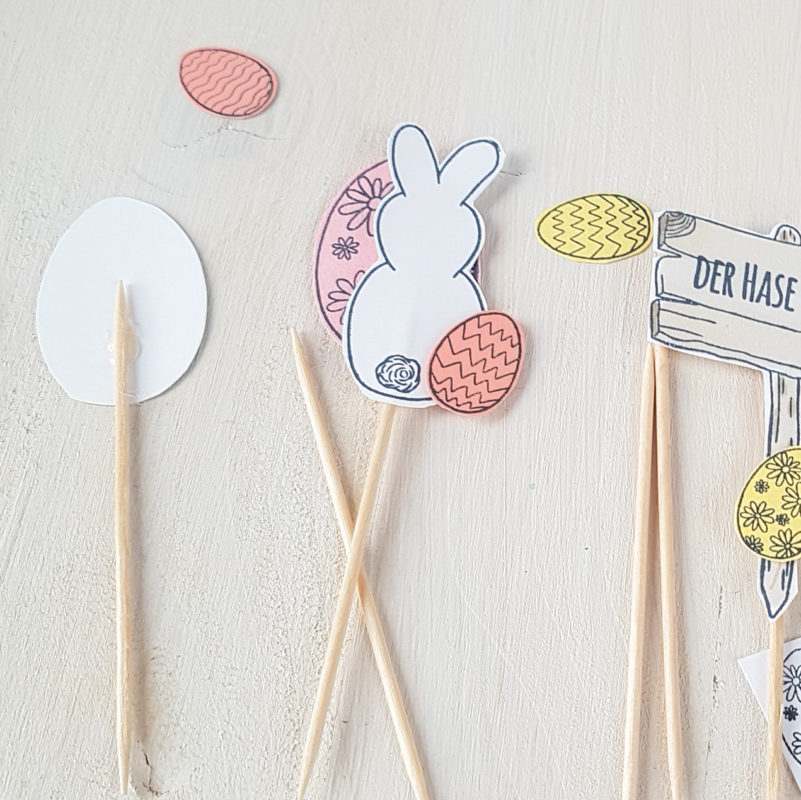 3 Ideen für ein Osternest zum Selbermachen | Unsere kleine Bastelstube- DIY Bastelideen für Feste & Anlässe aufkleben auch als caketopper geeignet