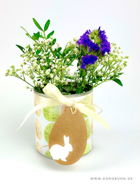 Tischdeko und Goodies für Ostern - DIY | Unsere kleine Bastelstube- DIY Bastelideen für Feste & Anlässe tischvase upcycling dose diy