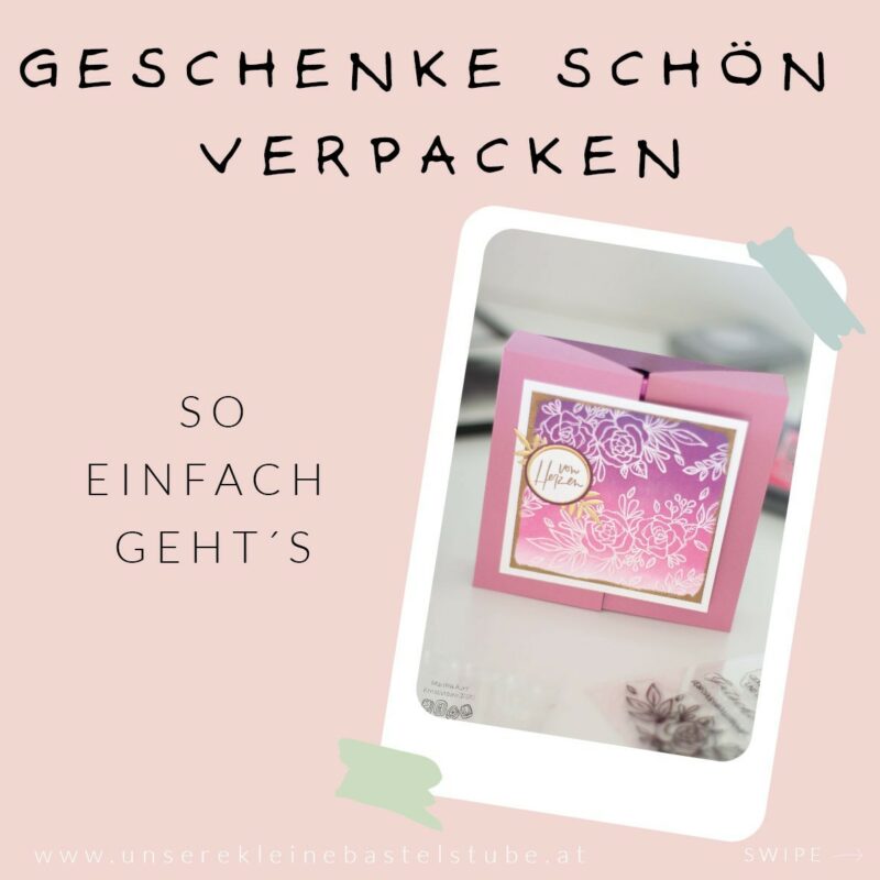 DIY Muttertag - Geschenke schön verpacken | Unsere kleine Bastelstube- DIY Bastelideen für Feste & Anlässe geschenk-schön-verpacken-selber-machen-box