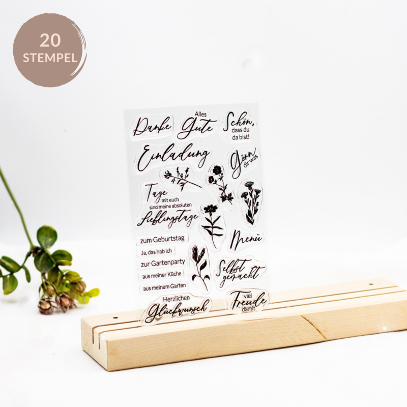 Stempelset Wildblumen - Unsere kleine Bastelstube
