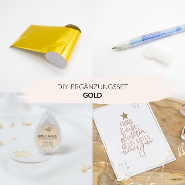 DIY Set Gold (Ergänzungsset) | Unsere kleine Bastelstube - DIY Bastelideen für Feste & Anlässe