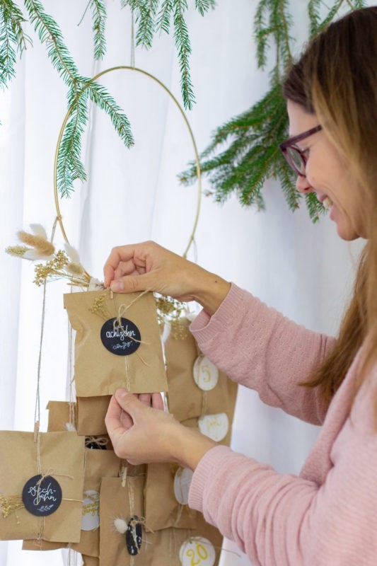 Adventskalender basteln - Nature Style | Skandi | Unsere kleine Bastelstube - DIY Bastelideen für Feste & Anlässe