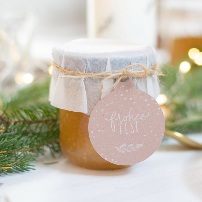 Bratapfelmarmelade als DIY Geschenke - mit Rezept und Verpackungsidee