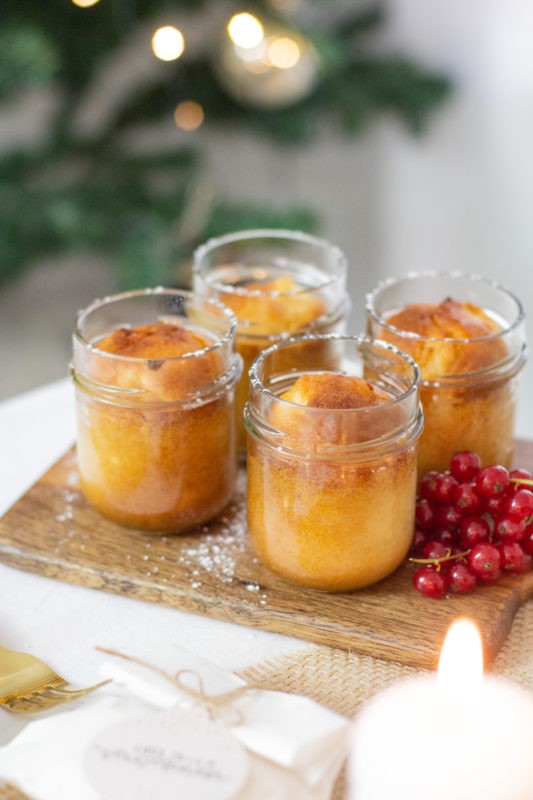 Apfelkuchen im Glas Nachtisch Weihnachten
