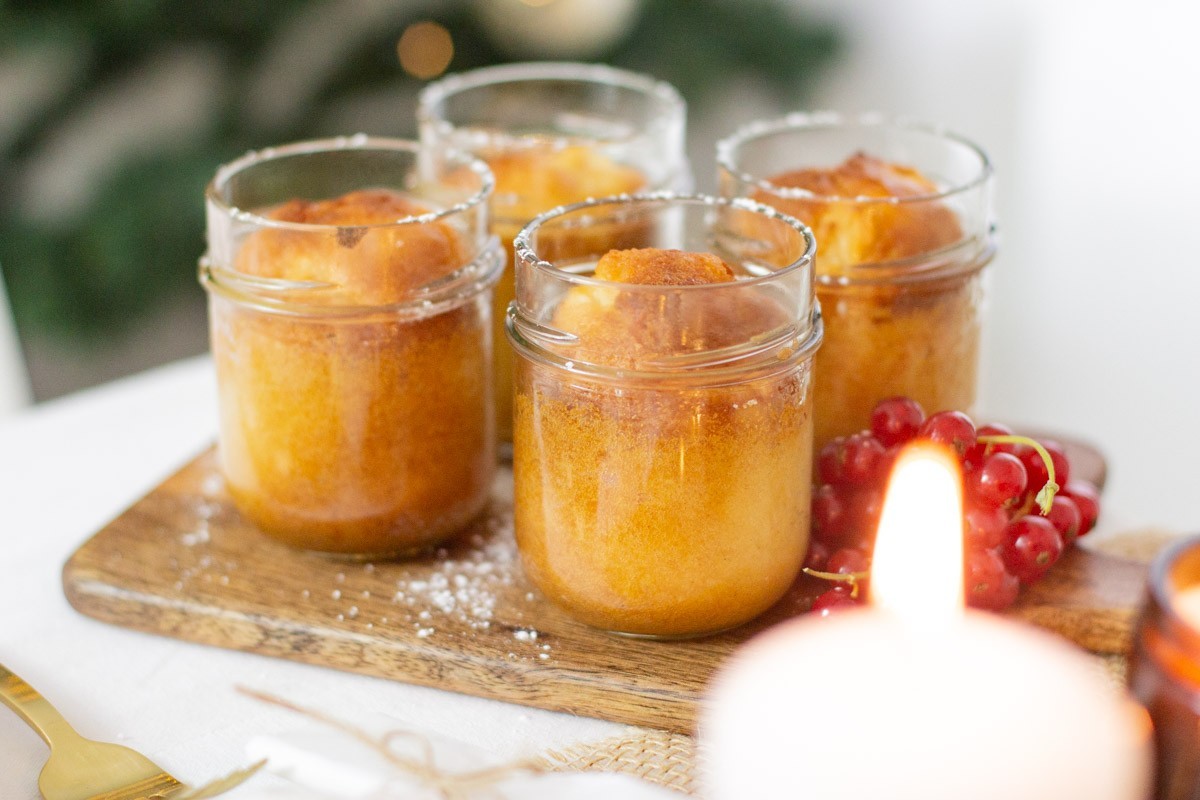 Apfelkuchen im Glas - Nachspeise für Weihnachten