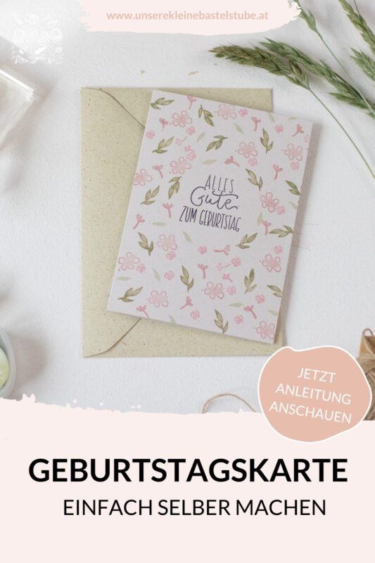 Glückwunschkarte selber machen - Pastellfarben, Stempel ✓einfach & schnell