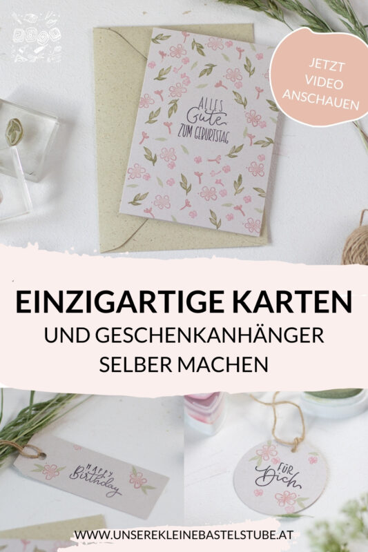 Glückwunschkarte selber machen - Pastellfarben, Stempel ✓einfach & schnell