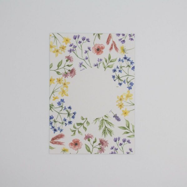 Postkarten Wiesenblumen klein 5 Stück (Hochformat)