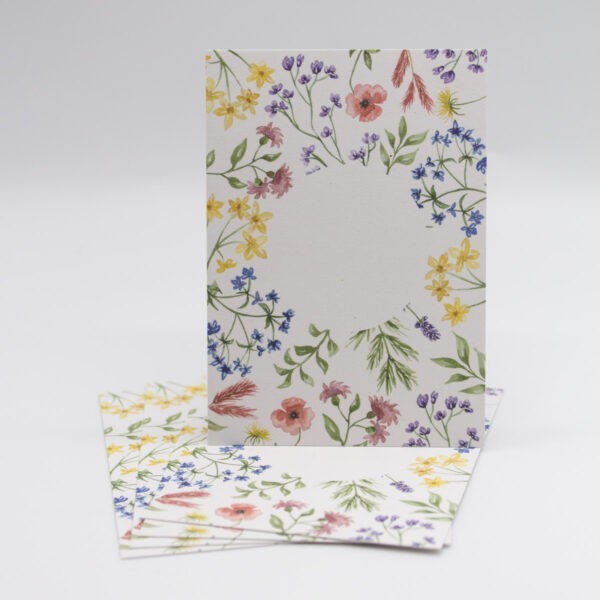 Postkarten Wiesenblumen klein 5 Stück (Hochformat)