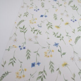 Designpapier Wiesenblumen blaue Blümchen A4 - 5 Stück2
