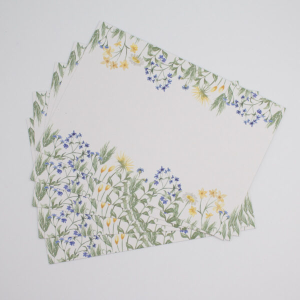 Postkarten Wiesenblumen in Blau 5 Stück2