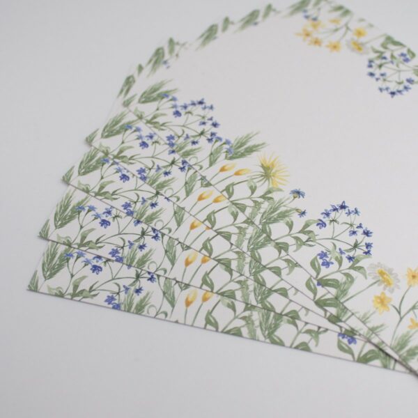 Postkarten Wiesenblumen in Blau 5 Stück3