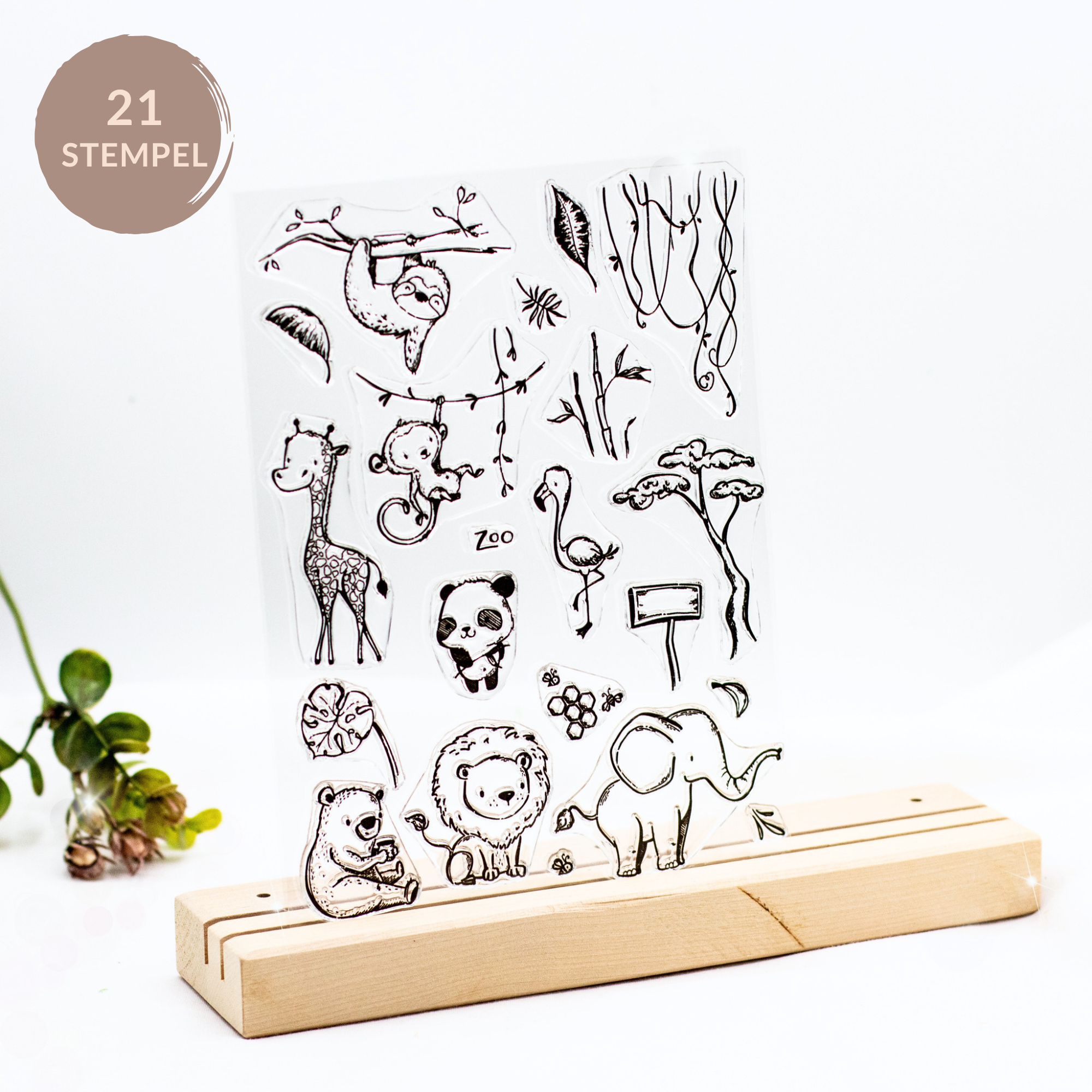 Stempelset Zootiere - Unsere kleine Bastelstube - Freulebnis Stempelset Zootiere - Unsere kleine Bastelstube - Freulebnis