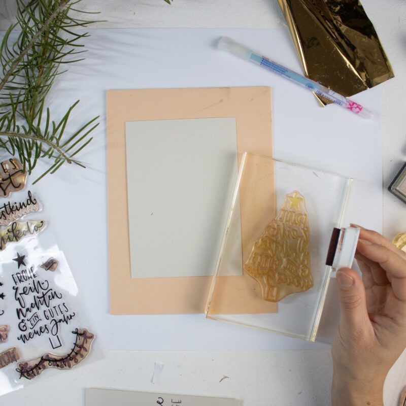 DIY Karte mit Weihnachtsbaum | Unsere kleine Bastelstube - DIY Bastelideen für Feste & Anlässe