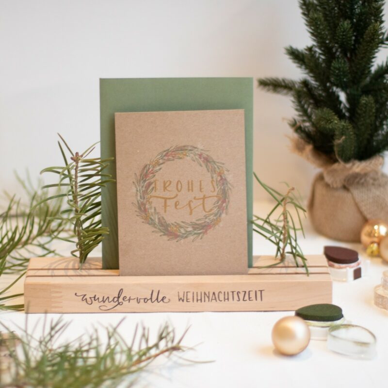 Weihnachtskarte mit Embossing einfach selber machen | Unsere kleine Bastelstube - DIY Bastelideen für Feste & Anlässe