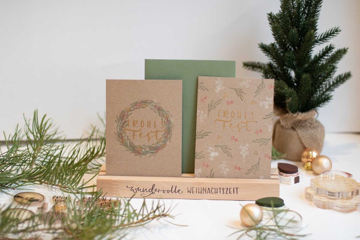 Weihnachtskarte mit Embossing einfach selber machen | Unsere kleine Bastelstube - DIY Bastelideen für Feste & Anlässe