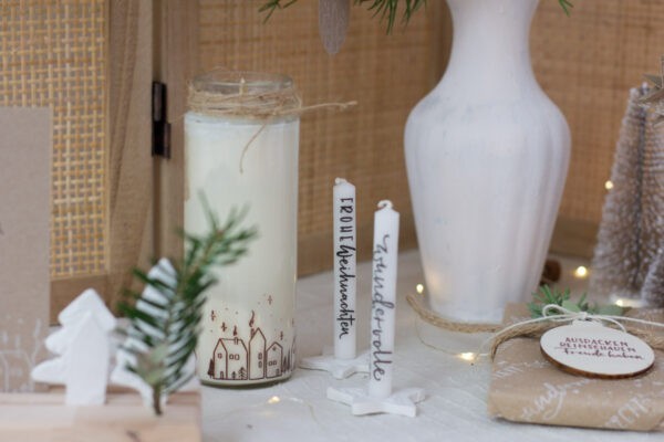 Starterset Stempeln auf Kerzen mit Clear Stamps | Unsere kleine Bastelstube - DIY Bastelideen für Feste & Anlässe