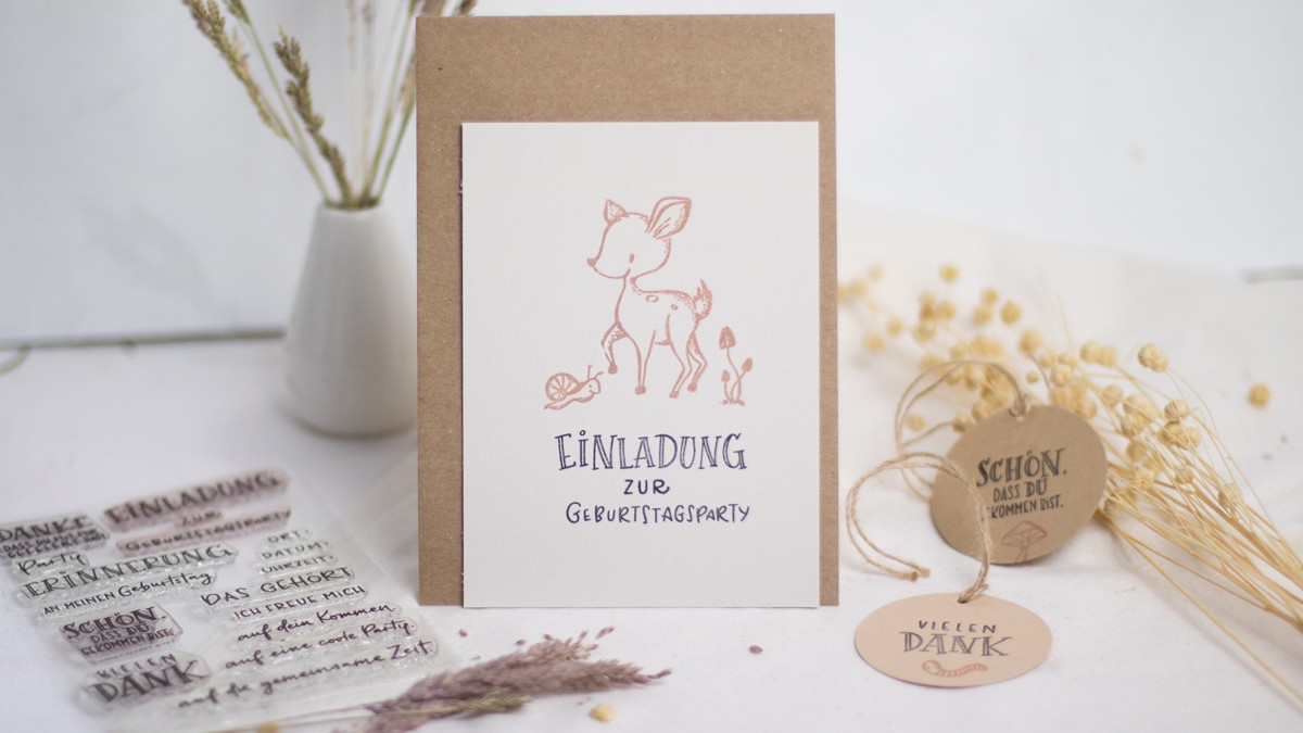 Stempelset Kindergeburtstag | Unsere kleine Bastelstube - DIY Bastelideen für Feste & Anlässe