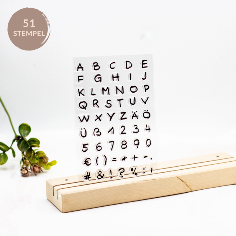 Stempelset Alphabet Monoline - Unsere kleine Bastelstube