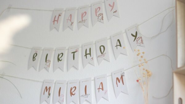 Girlande Geburtstag selber machen