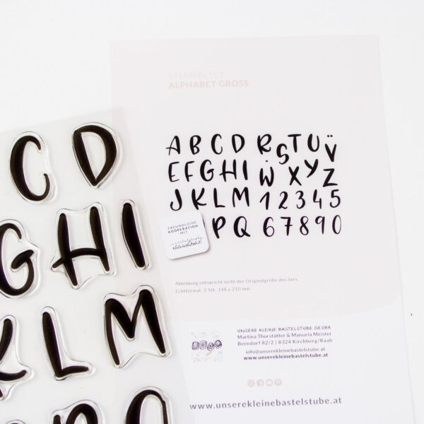 Stempelset Alphabet Groß - Brushlettering | Unsere kleine Bastelstube - DIY Bastelideen für Feste & Anlässe