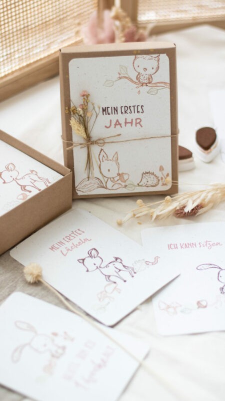 Meilensteinkarten Baby selber machen - Einfache Anleitung zum Basteln | Unsere kleine Bastelstube - DIY Bastelideen für Feste & Anlässe