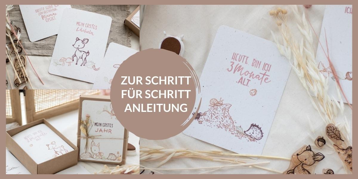 Meilensteinkarten mit Waldtieren | Unsere kleine Bastelstube- DIY Bastelideen für Feste & Anlässe Meilensteinkarten mit Waldtieren | Unsere kleine Bastelstube - DIY Bastelideen für Feste & Anlässe
