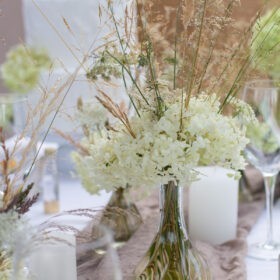 DIY Tischdeko Boho-Hochzeit