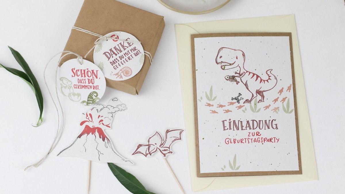 Stempelset Dinos | Unsere kleine Bastelstube - DIY Bastelideen für Feste & Anlässe