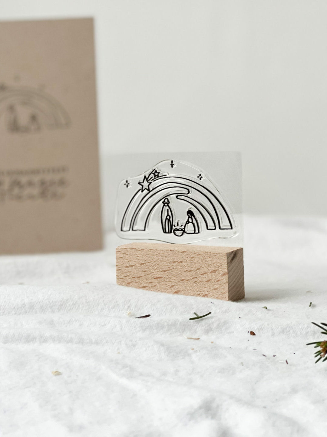 Stempel Krippe | Unsere kleine Bastelstube - DIY Bastelideen für Feste & Anlässe