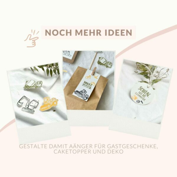 Stempelset Baustelle | Unsere kleine Bastelstube - DIY Bastelideen für Feste & Anlässe