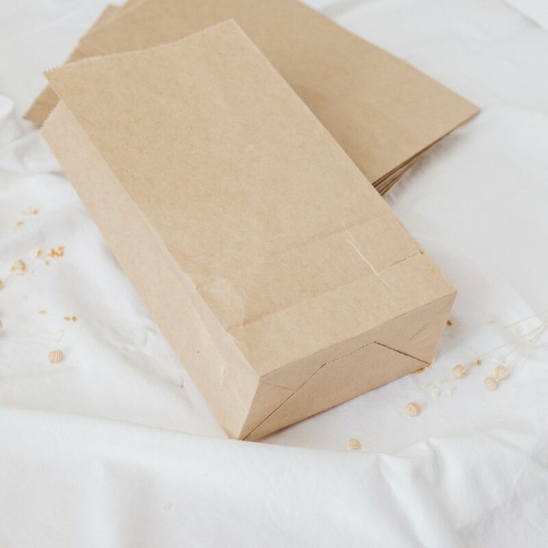 Kraftpapier Blockbodenbeutel 12 Stück | Unsere kleine Bastelstube