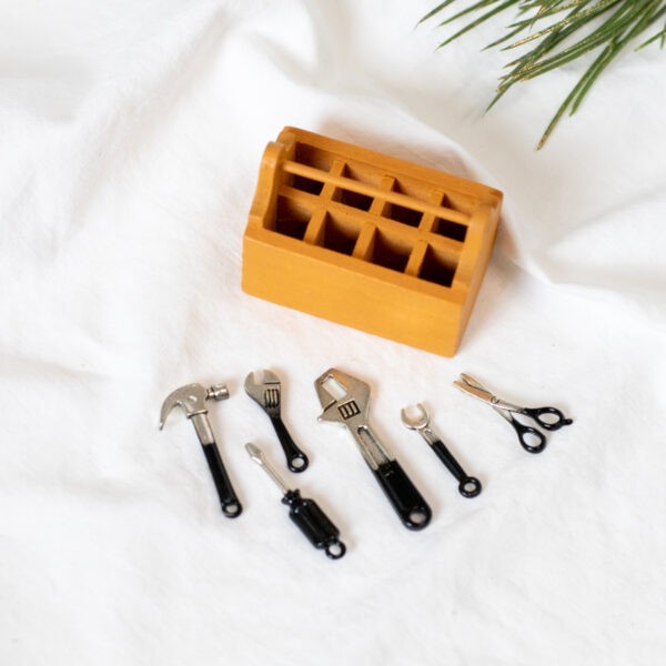 Miniatur Werkzeugkoffer- 7 teilig | Unsere kleine Bastelstube - DIY Bastelideen für Feste & Anlässe