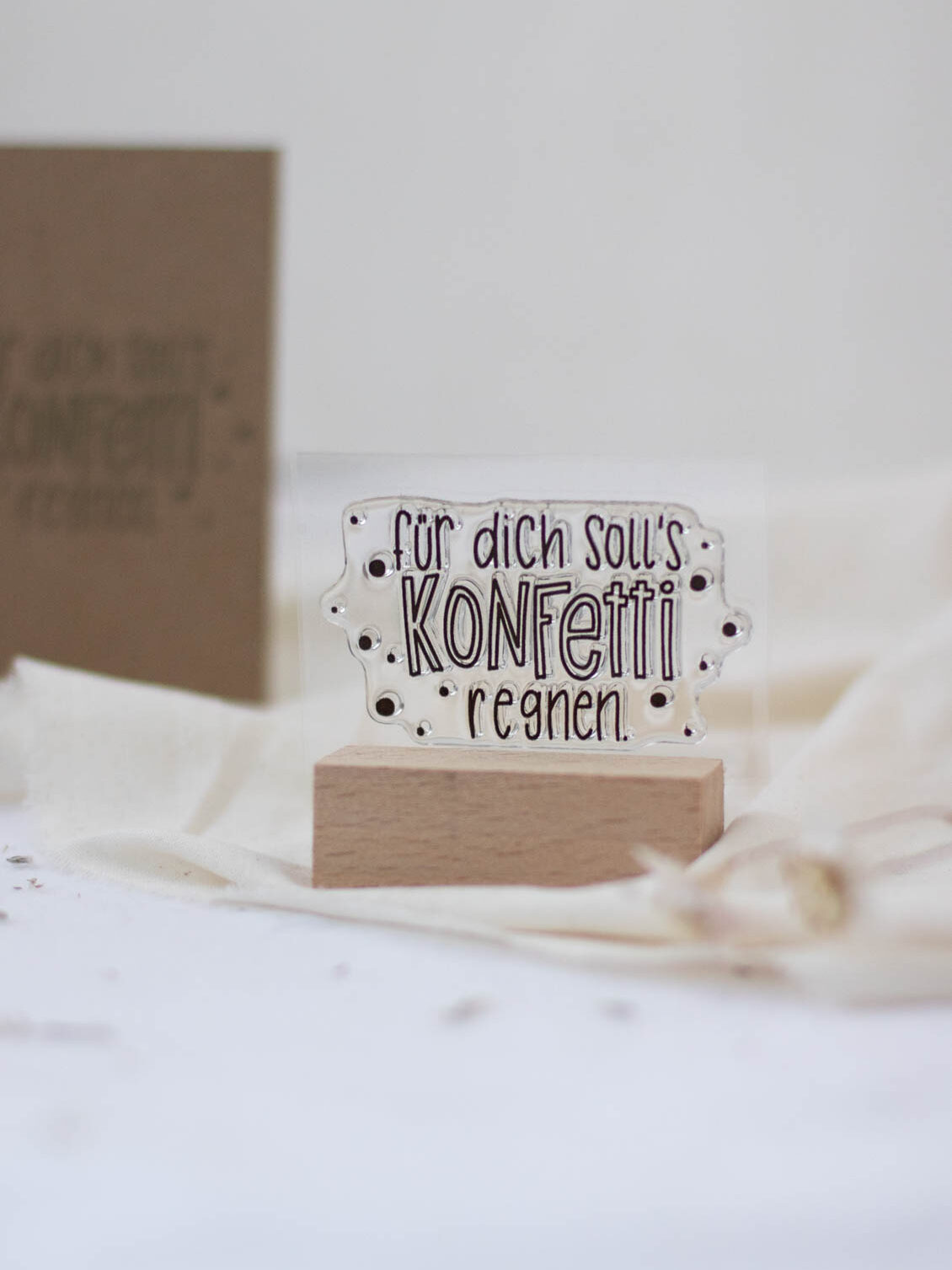 Stempel Für dich soll´s Konfetti regnen | Unsere kleine Bastelstube - DIY Bastelideen für Feste & Anlässe