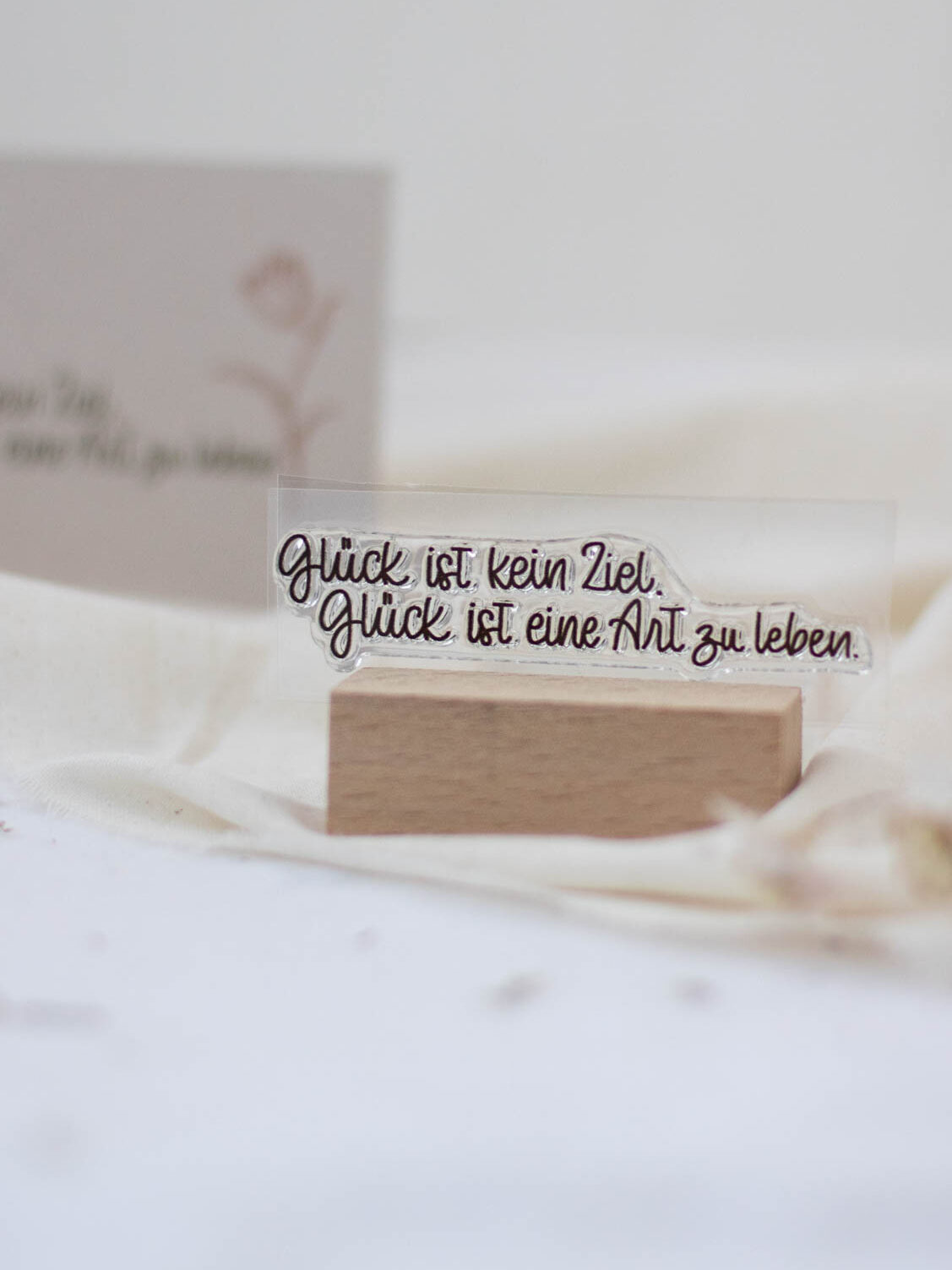 Stempel Glück ist eine Art zu leben | Unsere kleine Bastelstube - DIY Bastelideen für Feste & Anlässe