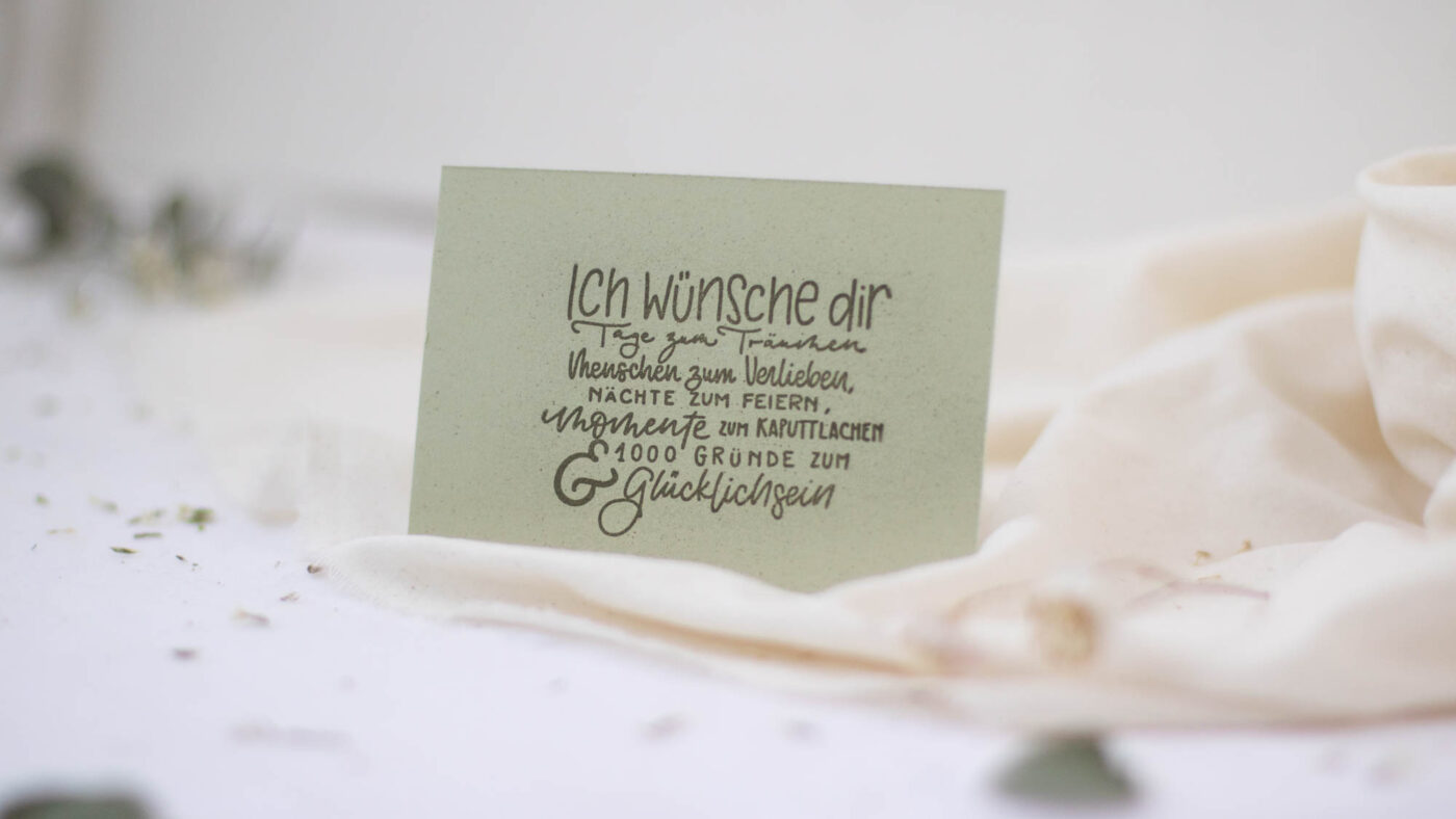 Stempel Ich wünsche dir... | Unsere kleine Bastelstube - DIY Bastelideen für Feste & Anlässe