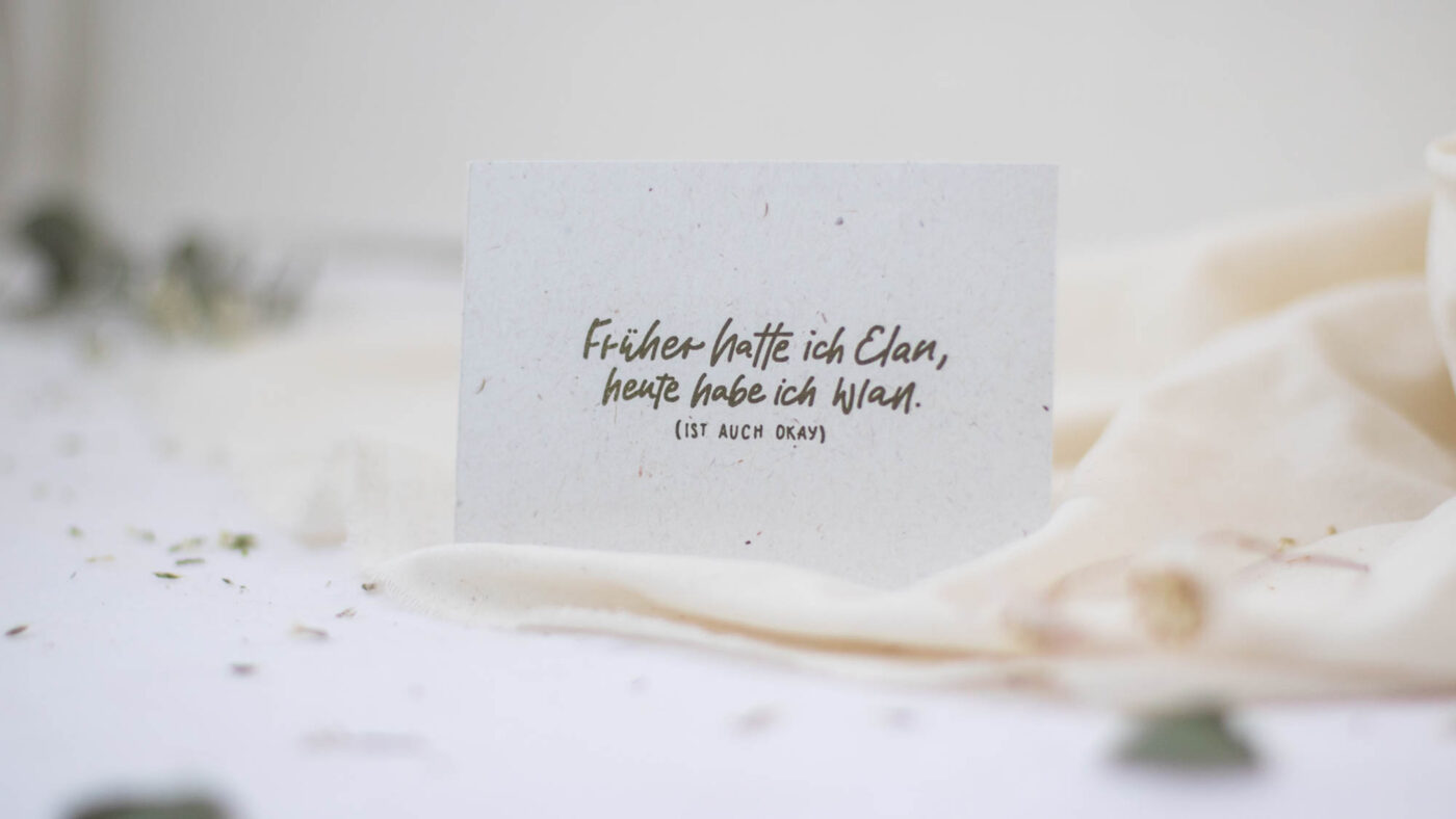 Stempel Früher hatte ich Elan, heute habe ich Wlan. | Unsere kleine Bastelstube - DIY Bastelideen für Feste & Anlässe