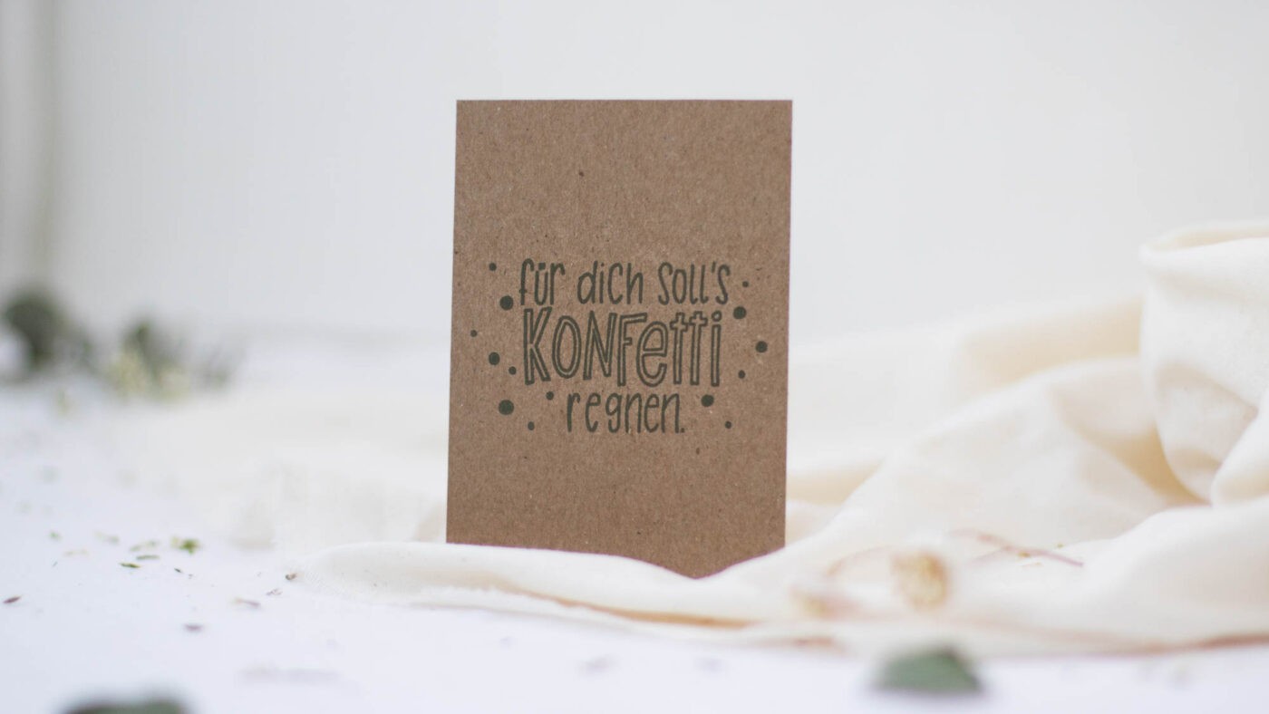 Stempel Für dich soll´s Konfetti regnen | Unsere kleine Bastelstube - DIY Bastelideen für Feste & Anlässe