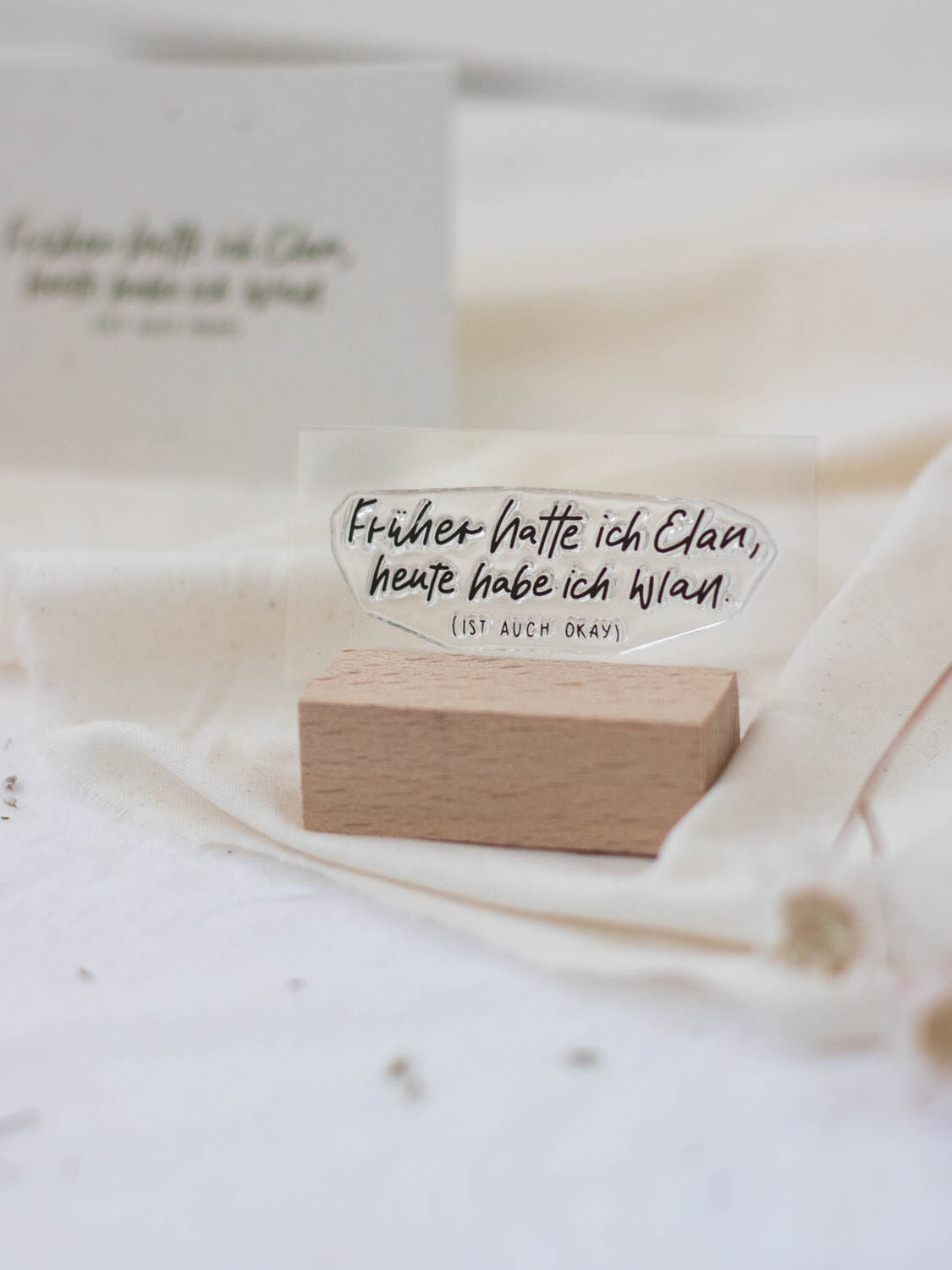 Stempel Früher hatte ich Elan, heute habe ich Wlan. | Unsere kleine Bastelstube - DIY Bastelideen für Feste & Anlässe